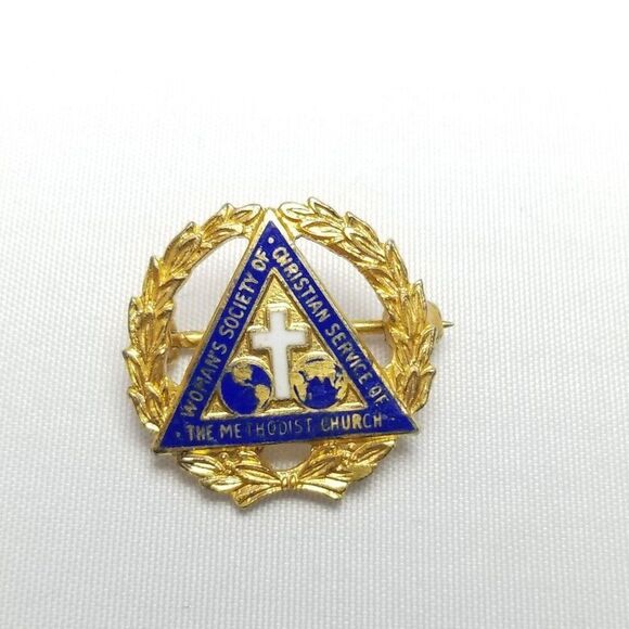 Vintage Methodist Church Women Society Christian Service Sterling Silver Pin - Picture 2 of 6